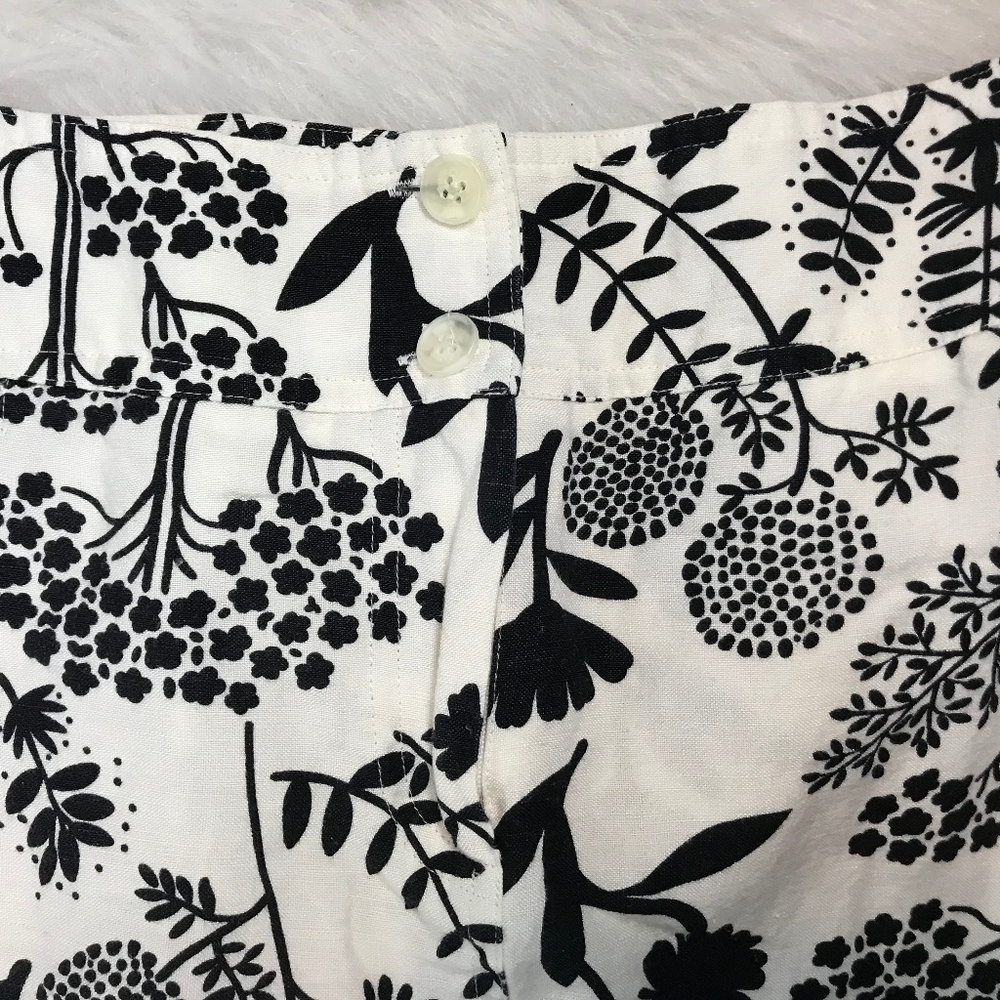 Harve Benard Linen Rayon Skirt 10 Black White - Picture 2 of 7